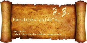 Herlicska Zalán névjegykártya